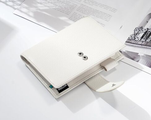 غطاء جلد Moterm لجيب Moleskine - يناسب جيب Moleskine مخطط يومي/أسبوعي وجيب Moleskine كلاسيكي، مع حلقة قلم، وفتحات للبطاقات وجيب خلفي (كريمي مرصوف بالحصى) in Kuwait