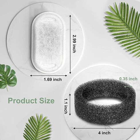 Cat Water Fountain Filters, Compatible with Stainless Steel Pet Fountain 8 Filters with 8 Sponges Replacement Filters for Cat Fountain (8 Filters& 8 Sponges) in Kuwait