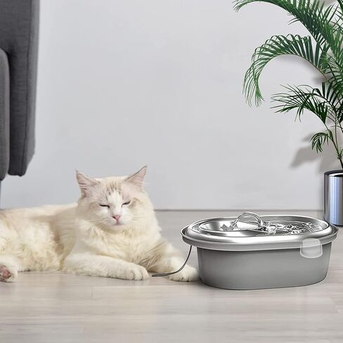 Cat Water Fountain Filters, Compatible with Stainless Steel Pet Fountain 8 Filters with 8 Sponges Replacement Filters for Cat Fountain (8 Filters& 8 Sponges) in Kuwait