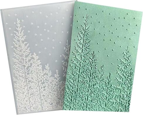 DIYology 3D Woodland Embossing Folders for Card Making, Birch Tree Background Texture Embossing Folder Template for DIY Paper Crafts Scrapbooking Polymer Clay Decoration in Saudi Arabia