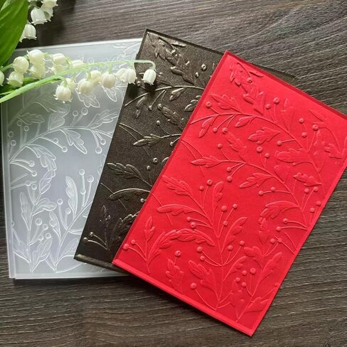 DIYology 3D Woodland Embossing Folders for Card Making, Birch Tree Background Texture Embossing Folder Template for DIY Paper Crafts Scrapbooking Polymer Clay Decoration in Saudi Arabia