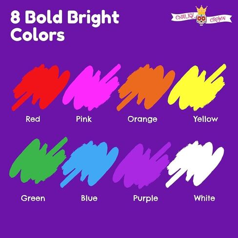 CHALKY CROWN Liquid Chalk Markers - Bold Chalkboard Markers - 8 Pack, 6mm in Kuwait