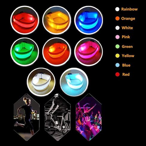 8 PCS LED Glow Bracelets, Christmas Light Up Bracelets Set - Glow in The Dark Party Bracelets Favors Supplies for Christmas, Concerts, Festivals, Game Prizes, Sports, Rave Accessories. in Kuwait