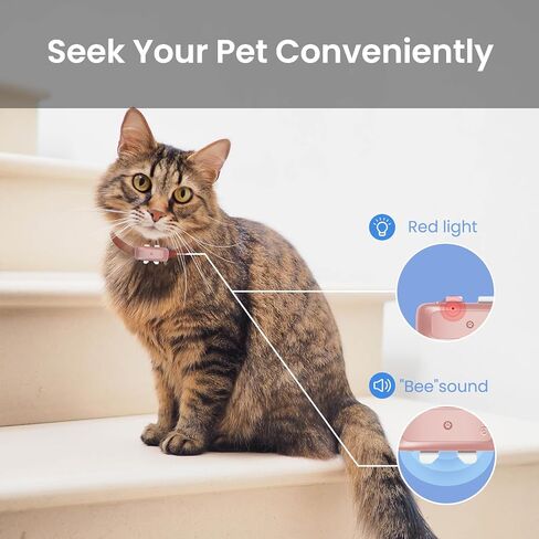 P1 GPS Dog Cat (6.5 lbs+) Tracker - GPS Location Tracker for Pet Anti Lost No Distance Limited, Waterproof, Real Time Tracking & Geo-Fence, Fit All Pet Collars, Pink in Saudi Arabia