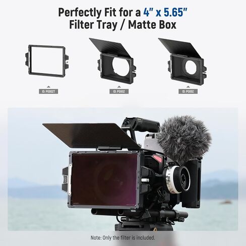 NEEWER 2 Pack ND0.9 (3Stops) & ND1.8 (6Stops) Square Film Filters, 4"x5.65" Cinema ND Filter Compatible with Tilta Compatible with SmallRig Matte Box, 12.5% & 1.56% Light Transmittance in Saudi Arabia