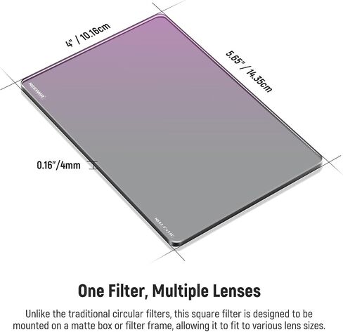 NEEWER 2 Pack ND0.9 (3Stops) & ND1.8 (6Stops) Square Film Filters, 4"x5.65" Cinema ND Filter Compatible with Tilta Compatible with SmallRig Matte Box, 12.5% & 1.56% Light Transmittance in Saudi Arabia