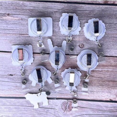 YJ PREMIUMS 8PC Funny Cute Fun Badge Reel Holder ID Card Retractable Clip for Nurse Nurses Nursing Teacher Office Workers | Meme It’s Fine Just My Face Job Descriptions Goose Bumps Coworkers Gifts in Saudi Arabia