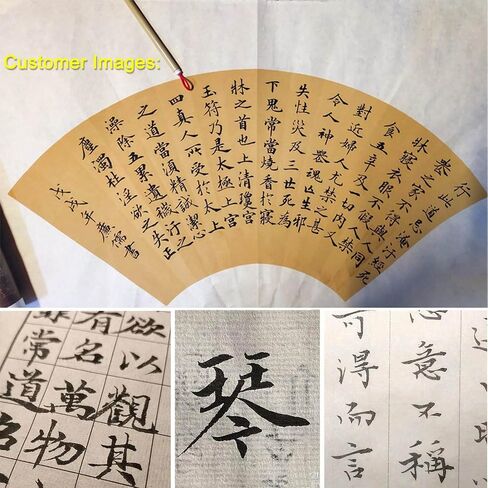 Chinese Brush, Chinese Calligraphy Brush for Small Regular Script 1.5-3cm, Weasel Hair calligraphy Brush for Chinese & Japanese Kanji, Small 2pcs Set (QingSu S 2/PK) in Kuwait