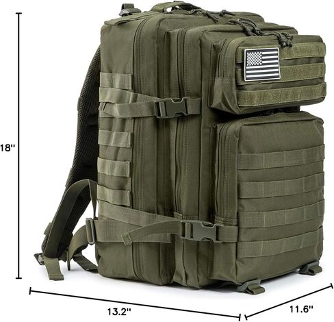 QT&QY 45L Military Tactical Backpacks Molle Army Assault Pack 3 Day Bug Out Bag Hiking Treeking Rucksack… in Kuwait