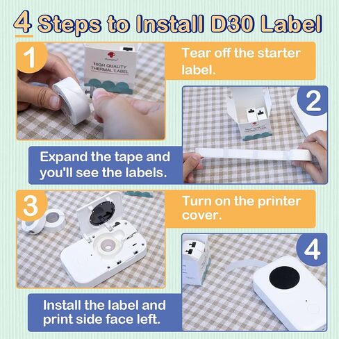 D30 Label Maker Tape Continuous - 3 Rolls White Continuous D30 Label Paper Roll - Memoking D30 Labels Refills Compatible with Phomemo Zodzi D30 Label Maker Tape Continuous - 15MM x 6M / 0.59inx19.68ft in Saudi Arabia