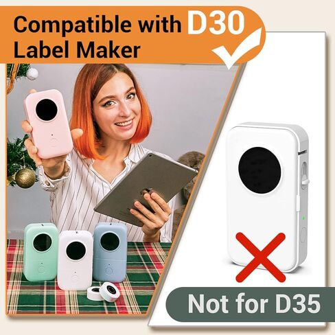 D30 Clear Label - D30 Transparent Thermal Label Tape 14mmx40mm(0.55" x 1.57") Compatible with Phomemo/Memoking D30 Printer Adhesive Clear Label Paper, for Labeling Cosmetics, Storage, Stationary in Kuwait