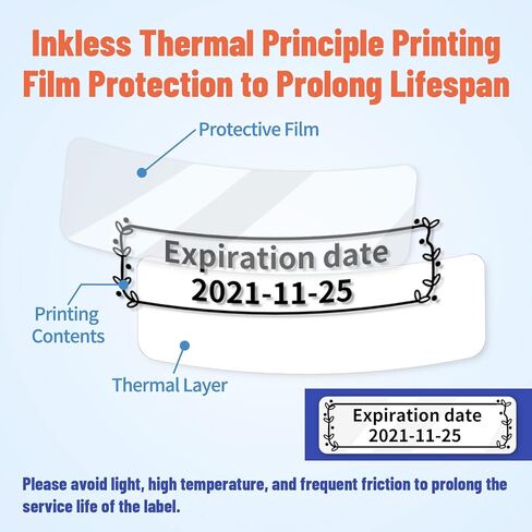 D30 Clear Label - D30 Transparent Thermal Label Tape 14mmx40mm(0.55" x 1.57") Compatible with Phomemo/Memoking D30 Printer Adhesive Clear Label Paper, for Labeling Cosmetics, Storage, Stationary in Kuwait