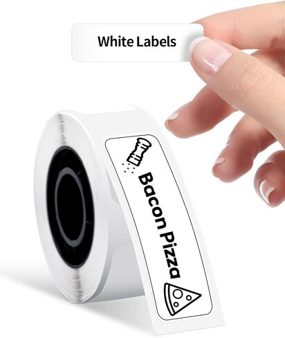 D30 Labels - D30 Thermal Self-Adhesive Label, 3/8"× 1 1/2" (12mm×40mm), 100 Labels/Roll, Compatible with Phomemo D30 Label Maker, Holographic Silver in Kuwait