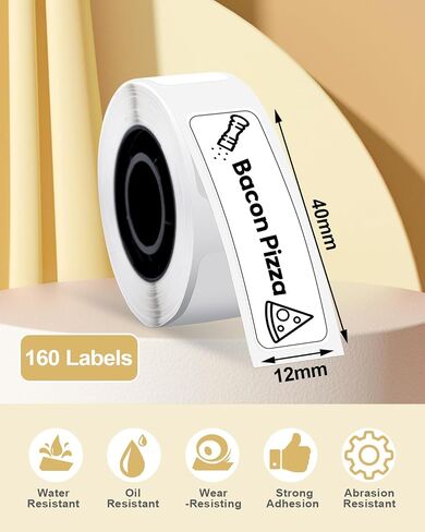 D30 Labels - D30 Thermal Self-Adhesive Label, 3/8"× 1 1/2" (12mm×40mm), 100 Labels/Roll, Compatible with Phomemo D30 Label Maker, Holographic Silver in Kuwait