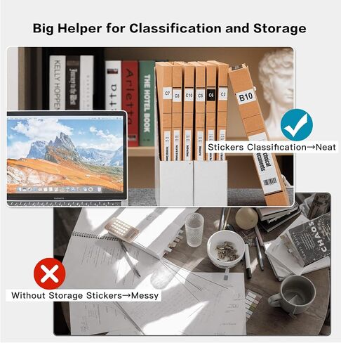 D30 Labels - D30 Thermal Self-Adhesive Label, 3/8"× 1 1/2" (12mm×40mm), 100 Labels/Roll, Compatible with Phomemo D30 Label Maker, Holographic Silver in Kuwait