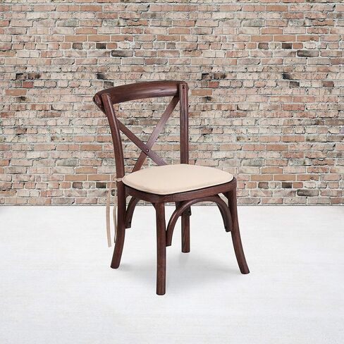 Flash Furniture 2 Pk. HERCULES Series Kids Mahogany Cross Back Chair with Cushion in Saudi Arabia