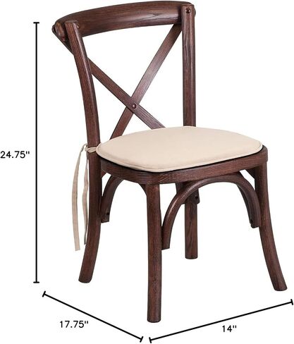 Flash Furniture 2 Pk. HERCULES Series Kids Mahogany Cross Back Chair with Cushion in Saudi Arabia