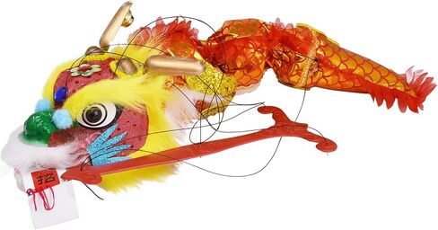 Mandala Crafts Hand String Puppet with Rod, Chinese Marionette Dragon Toy (Red) in Saudi Arabia