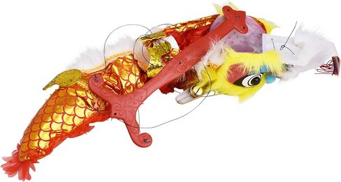 Mandala Crafts Hand String Puppet with Rod, Chinese Marionette Dragon Toy (Red) in Saudi Arabia