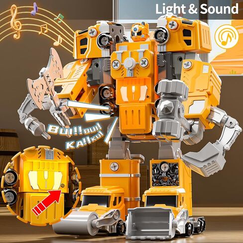 Toys for Ages 5-7, 5-in-1 Take Apart Vehicle Trucks Transform to Robot, 5 6 7 Year Old Boy Christmas Birthday Gift Ideas, Robot Toys for Kids 5-7 in Saudi Arabia