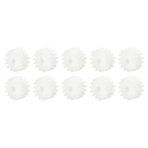 DMiotech 10 Pack 16 Teeth Plastic Gears Model 162A Reduction Gear Plastic Worm Gears for DIY Craft Subjects