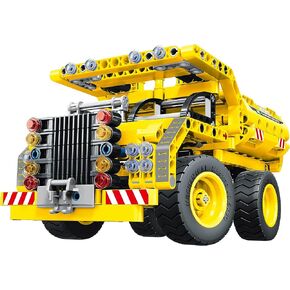 Mechanical Master: 2-in-1 Dump Truck & Aircraft - 361pcs - Brick Model Vehicle, 2 Configurations, Building Blocks Activity Set
