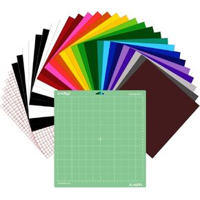 HTVRONT Permanent Vinyl for Cricut Machine - 14 Pack Glossy Adhesive Vinyl, 12" X 12" Permanent Vinyl Bundle for Craft Projects, Permanent Adhesive Vinyl Sheets for Cricut, Silhouette Cameo