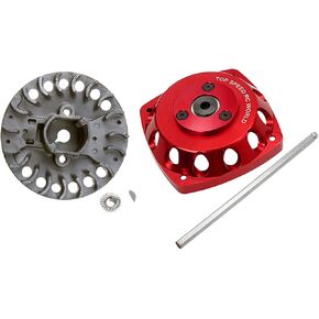 Metal Electric Start + Lightened Flywheel for Zenoah CY XJM TSRC ROVAN 23CC~58CC Engine for 1/5 HPI ROFUN KM Mcd Baja Losi 5ive T Redcat Goped Rc Car Parts (Silver)