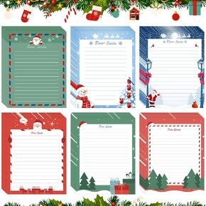 Spakon 180 Sheet Christmas Stationery Paper 8.5 x 11 Inch Christmas Letter Paper Letters to Santa Holiday Letterhead Writing Paper for Xmas Notes Greeting Cards Invitation Office School Printing