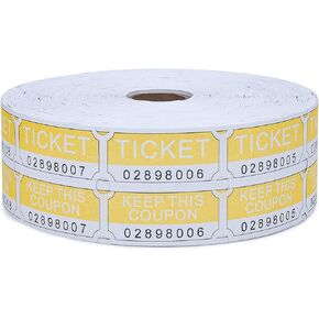 L LIKED 2000 Raffle Tickets Double Rolls 50/50 Lottery Ticket for Events, Entry, Class Reward, Fundraiser & Prizes (Blue)