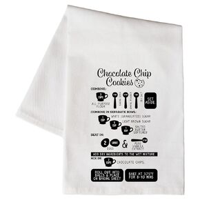 Delicious Chocolate Chip Cookie Recipe 27x27 Kitchen Flour Sack Towels with Sayings - Absorbent Dish Towels Great Gift Tea Towel Home Decor Multi-Purpose Present Friend Gift