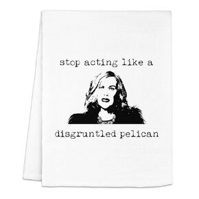 Funny Kitchen Towel, Fold In The Cheese., Flour Sack Dish Towel, Sweet Housewarming Gift, White