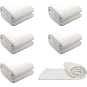 6 Pcs Natural Cotton Quilt Batting Lightweight Batting Stuffed Animals Filler Heat Resistant Batting Warm White Cotton Batting for Sewing Crafts Pillow Decorate Arts Supplies(40 x 40 Inch)