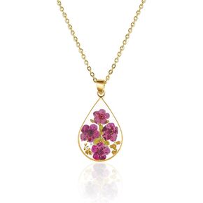 Poppy Pendant Handmade Necklaces – Birth Flower Necklaces for Women, Personalized Necklace Flower Jewelry, Best Friend Necklaces, August Birthday Gifts for Women, Perfect Christmas Gift in Saudi Arabia