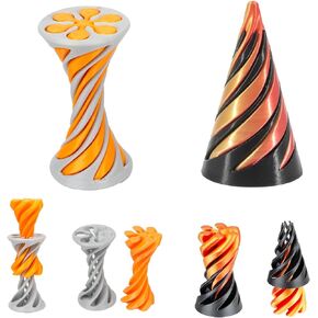 2Pcs Impossible Cone, 3D Printed Spiral Cone Fidget Toy Impossible Pyramid Passthrough Toy, Birthday Gift for Kids Adults Sensory Fidgets Toys for Anxiety Stress Relief, Christmas Stocking Stuffers