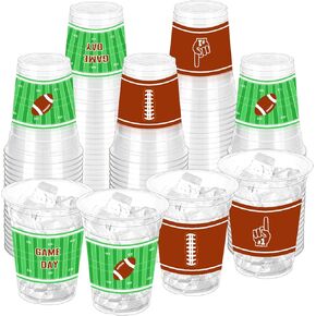 100 Pcs Western Cowboy Plastic Cups, 12 oz Blue Cowboy Party Cup Clear Disposable Western Cowboy Cups for Western Cowboy Baby Shower Party Cups Cowboy Birthday Party Supplies