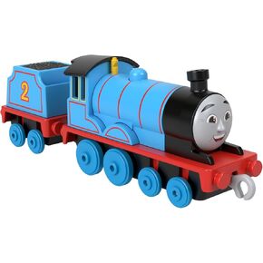 THOMAS & FRIENDS Fisher-Price Locomotive Edward, Blue Toy Train with 1 Cargo Wagon and Connectors, Compatible with Track Tracks, Toy Gift for Boys and Girls +3 Years, HTN29