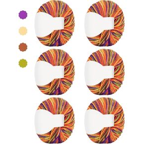 Coopay Acrylic Yarn for Crocheting, 6 Ombré Yarns Set, 4 Ply Beginner Amigurumi Yarn, Soft Yarn Kit for Knitting, Beginner Crochet Yarn, 1.76OZ Easy Yarn for Crafts - Purple Yellow Green Brown