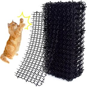 10 Pack 16 x 8 Inch Cat Scat Mat with Spikes, Scat Mat for Cats Cat Deterrent Mat Digging Stopper Repellent Spike Mat