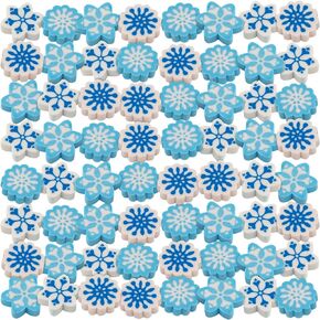 Fun Express Winter Wonderland Snowflake Rubber Erasers - 1" (Pack of 72) - Perfect for School, Office & Holiday Gifts