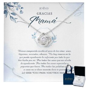 هدايا بارا ماما، طوق Cumpleaños Joyeria con Mensaje Espanol المكسيكي للنساء قلادة مجوهرات هدايا