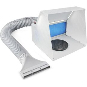 JOYABEST Airbrush Hobby Spray Booth Kit,Paint Booth with Adjustable 5.1m³/min Powerful Fan and LED Light,5 Foot Exhaust Extension Hose,2-layerFilter Spray Booth for Painting,Cake, Craft, Hobby,