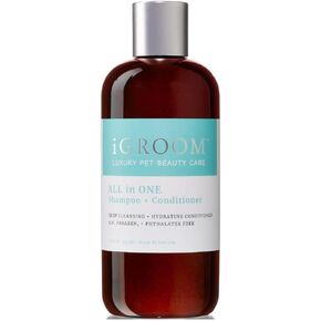 iGroom All-in-One Dog Shampoo + Conditioner, Luxury Pet Beauty Care, Deep Clean All Coat Types, Hydrate and Condition Coat, Made in The USA, 16 oz