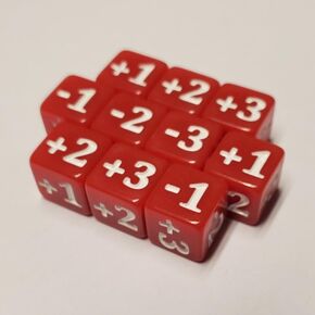 10x Red Micro CCG Stats and Damage Modifier Dice Compatible with Disney Lorcana and Magic: The Gathering (10mm)