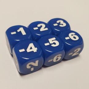 6X Game Token Damage Counter Dice Compatible with Disney Lorcana TCG
