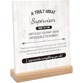 Professor Gifts, Thank You Gifts for Professor, 5.9 x 7 Inches Acrylic Appreciation Gifts for Men Women, Professor Thank You Gifts, Teacher's Day Gifts Desk Plaque Sign with Wood Stand