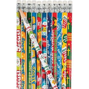 Fun Express - Christmas Religious Pencil Assortment for Christmas - Stationery - Pencils - Pencils - Printed Assortments - Christmas - 144 Pieces