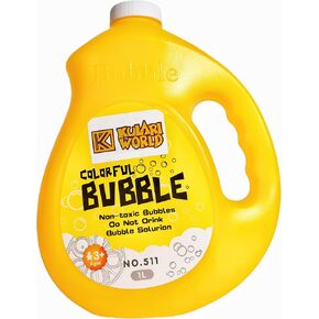 34 oz/1L Bubble Solution Colorful Big Non-Toxic Pre-Mix Bubble Refill Solution for Kids Bubble Machines, Giant Wands, Bubble Blowers, Bubble Guns
