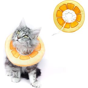 Adjustable Cat Cone Collar, Comfortable Soft Neck Cone After Surgery, Protective Elizabethan Collar for Wound Healing (Pitaya, Small)
