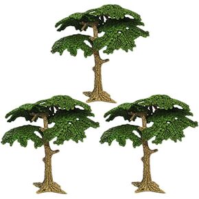 Toyvian Model Trees Cypress Miniature Artificial Tree Fake Plants Train Trees for Sand Table Models Scene Decoration 3pcs Size S